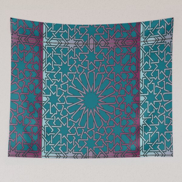 Item preview, beautiful turquoise, purple ,violate - moroccan mosaic  mandala  pattern design  designed and sold by MR20.