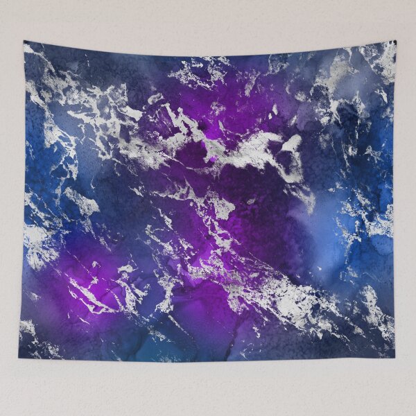 Item preview, Marble Galaxy in Royal Blue and Silver Splash designed and sold by WisdomInspired.
