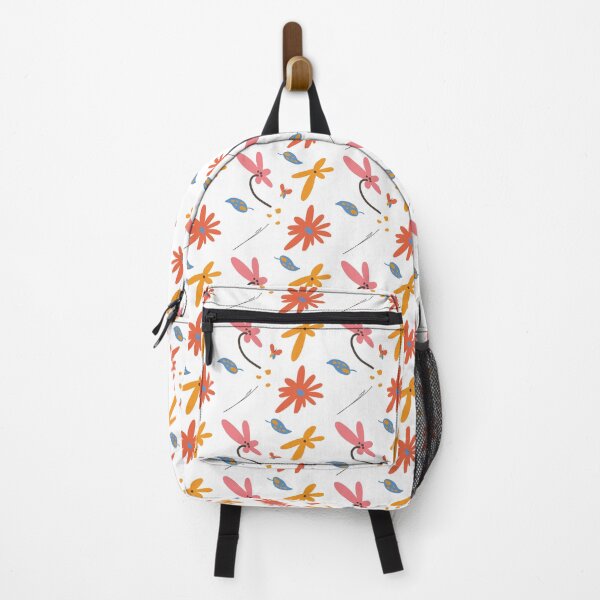 Item preview, Abstract Simplistic Leaves Florals in Coral, Yellow and Blue designed and sold by fotografixgal.