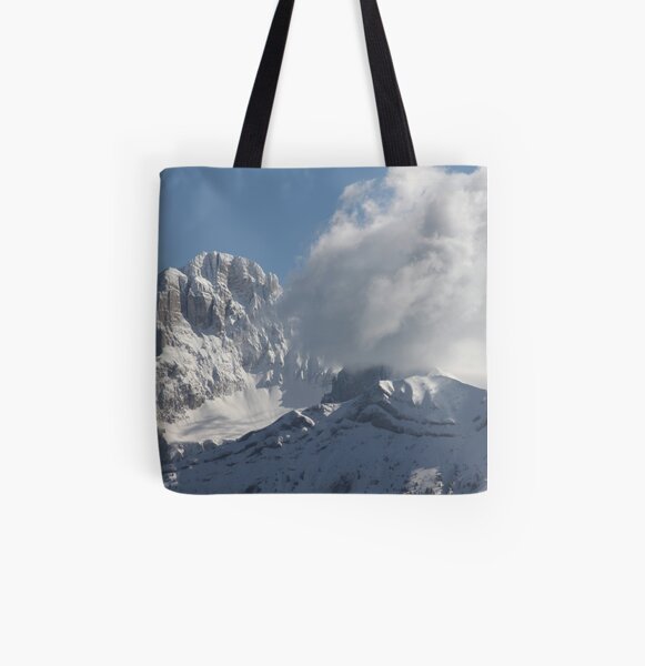 The mountains at La Mur All Over Print Tote Bag