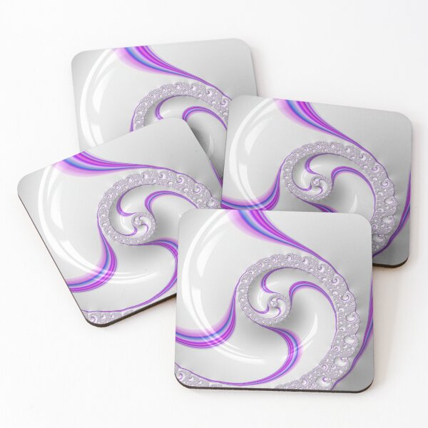 Item preview, Elegant Fractal Spiral white and purple designed and sold by mhfoto.