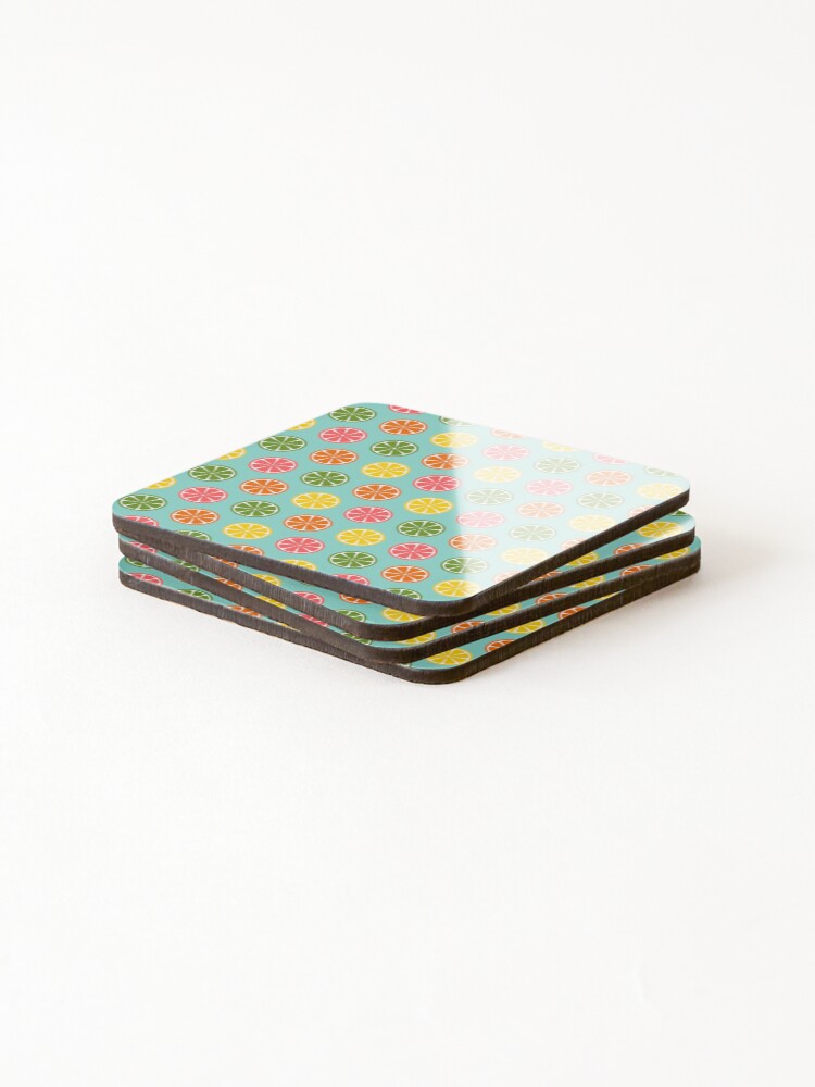 Thumbnail 4 of 5, Coasters (Set of 4), Citrusy Pattern designed and sold by AprilSLDesigns.