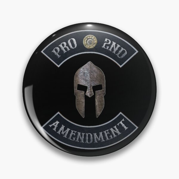 Artikelvorschau, Pro 2. Änderung in Rockern mit spartanischem Helm mit schwarzem Hintergrund entworfen und verkauft von MadBadDangerous.