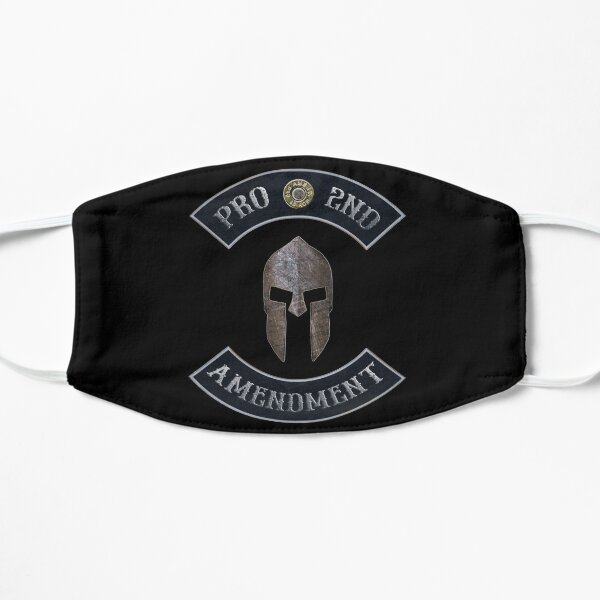 Pro 2nd Amendment in Rockers with Spartan Helmet with Black Background Mask