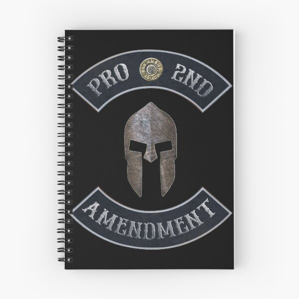 Item preview, Pro 2nd Amendment in Rockers with Spartan Helmet with Black Background designed and sold by MadBadDangerous.