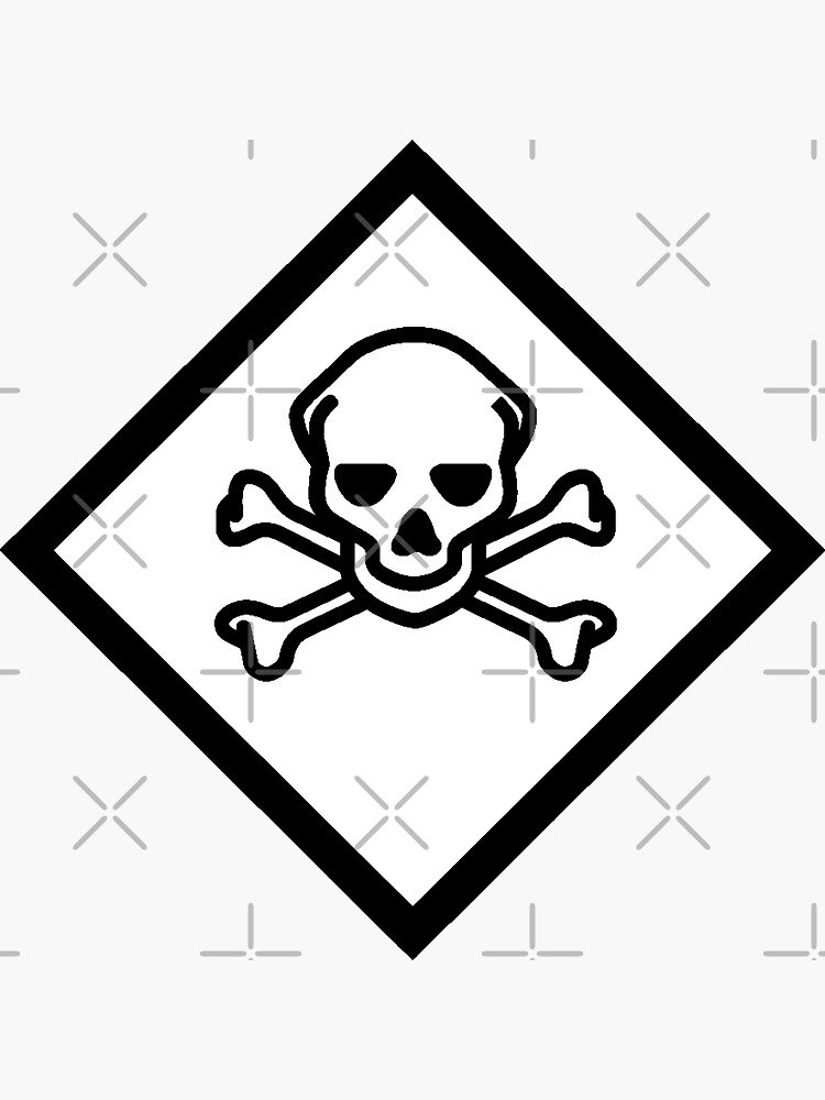 GHS Toxic Skull & Crossbones Hazard Plastic Sign | 10 x 10