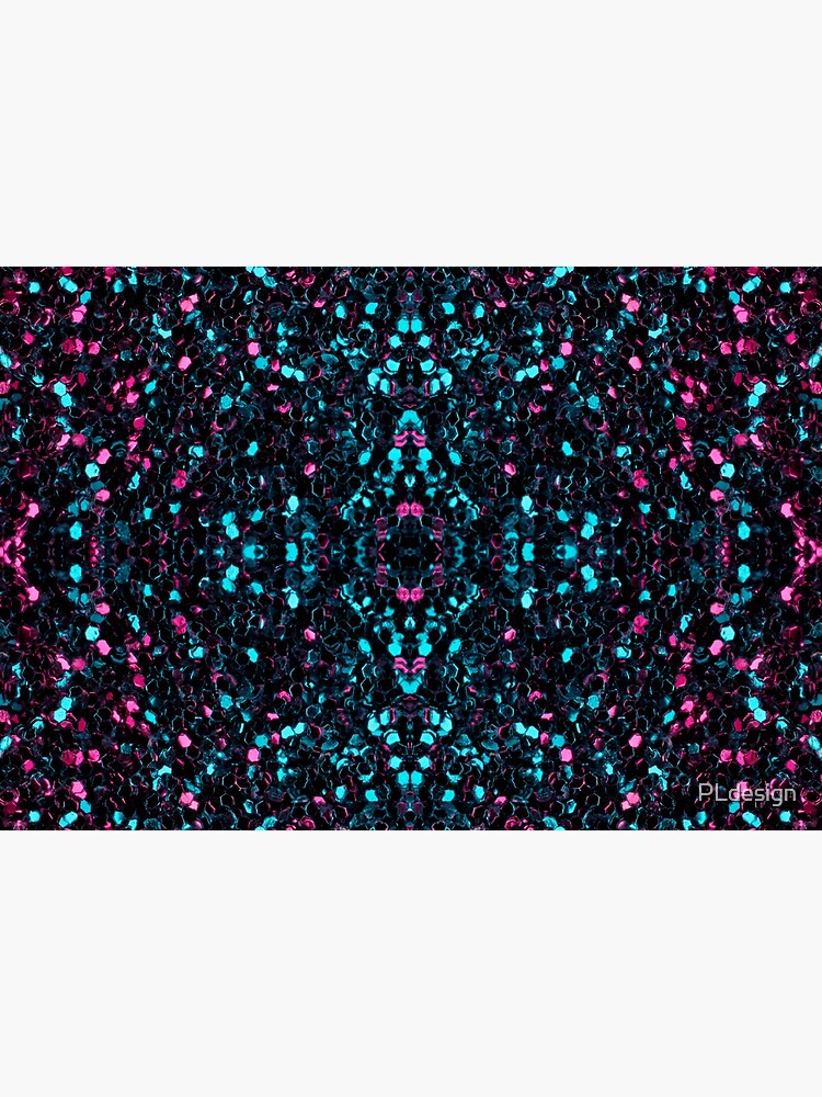 Sparkly pink blue mosaic glitter sparkles Mandala by PLdesign