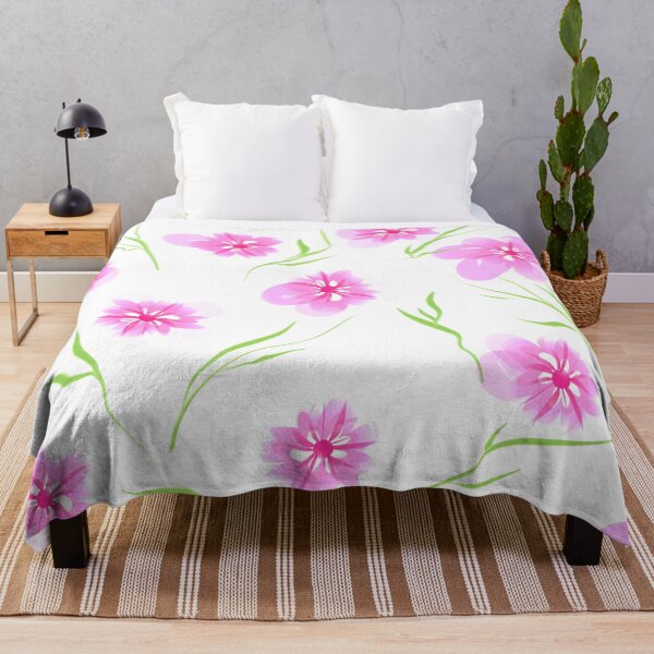 Item preview, Pink summer flowers pattern designed and sold by MariaMarinova.