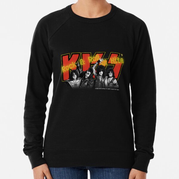Kiss - Rock & Roll All Nite - Red and Yellow Lightweight Sweatshirt