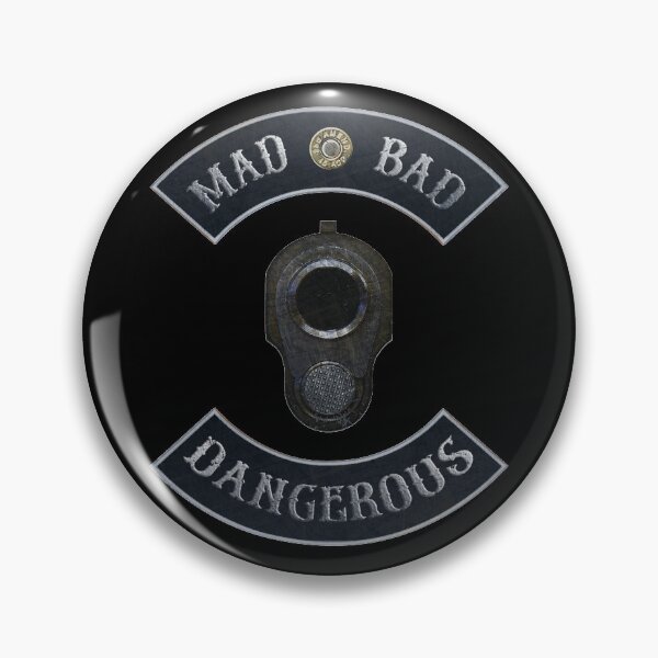 Item preview, Mad Bad Dangerous in Rockers with M1911 Colt 45 Muzzle with Black Background designed and sold by MadBadDangerous.