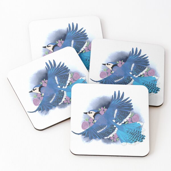 Item preview, Blue Jay and Roses designed and sold by Becki Sturgeon.