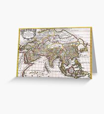 1687 Sanson Rossi Map of Asia Geographicus Asia rossi 1697 Greeting Card