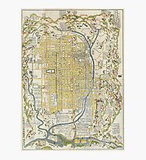1696 Genroku 9 (early Edo) Japanese Map of Kyoto Japan Geographicus Kyoto genroku9 1696 Photographic Print
