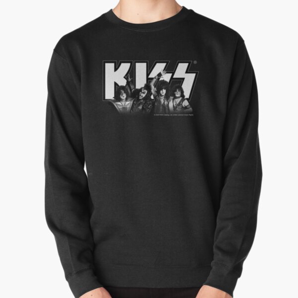 Kiss Band All Members - Black and White Pullover Sweatshirt