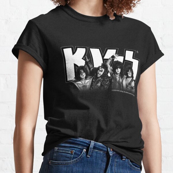 Kiss Band All Members - Black and White Classic T-Shirt