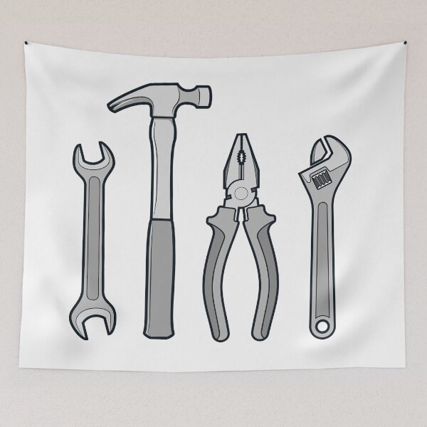 Item preview, Tools for manual labor. Pliers. Wrench. Hummer. Spanner. Key designed and sold by Volonoff.