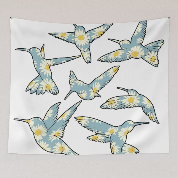 Item preview, Hummingbird Floral Pattern  designed and sold by mouaataaz.