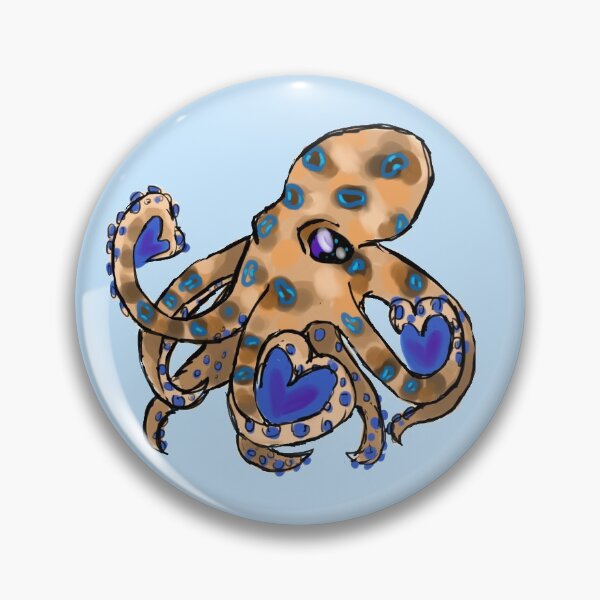 Item preview, Blue Ring Octopus designed and sold by nautilida.