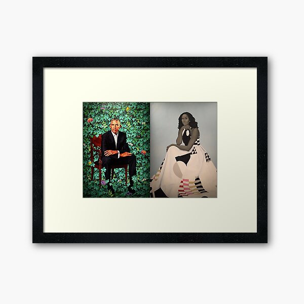Vista previa del artículo con la obra «Retratos de Barack y Michelle Obama», diseñado y vendido por blueriley13.