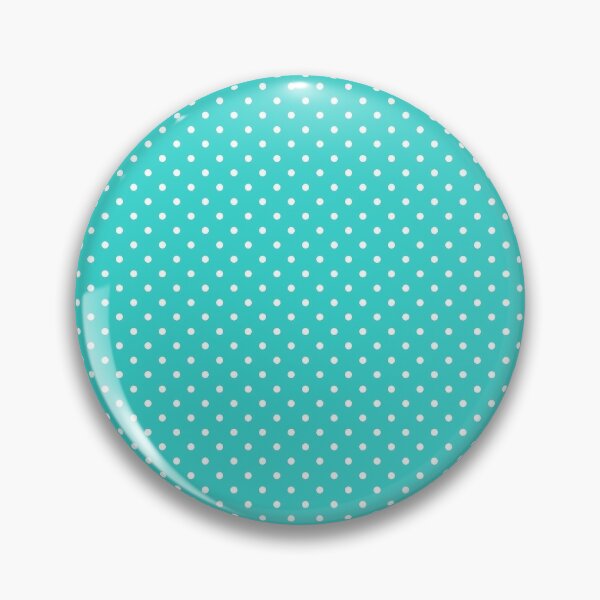 Robin's Egg Blue Teal Polka Dot  Pin