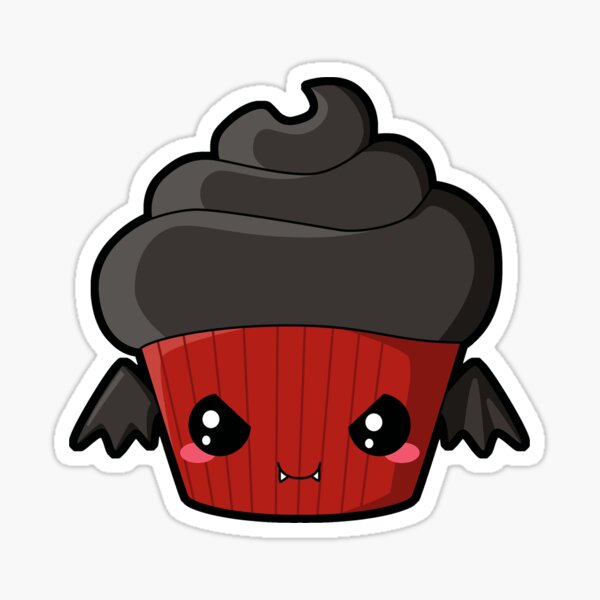 Spooky Cupcake - Vampire Sticker