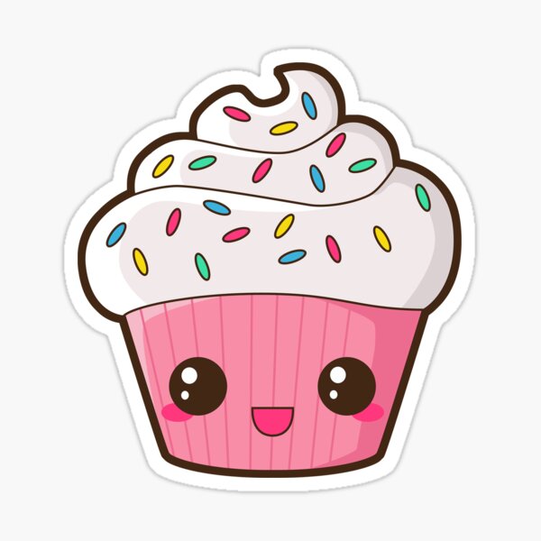 Happy Cupcake Sticker