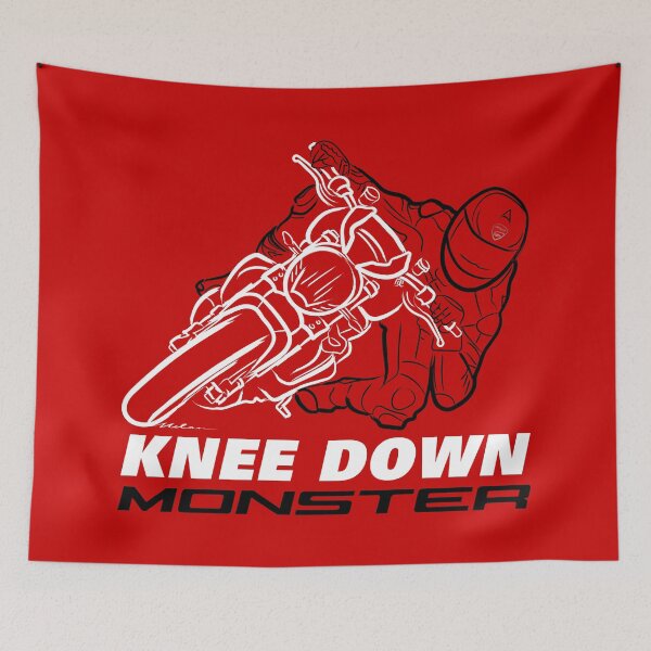 Item preview, Knee Down Monster for Monster Lovers - RED Edition with phrase - Biker Quotes designed and sold by etoide.