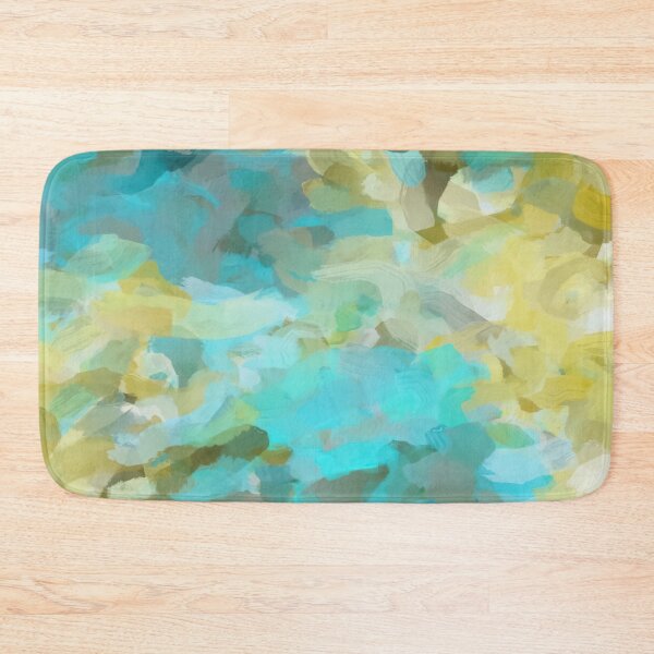 Item preview, splash painting texture abstract background in yellow blue designed and sold by Mrvell.