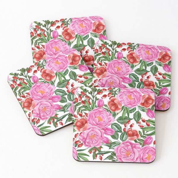 Item preview, Pink floral pattern designed and sold by BatholomewMat.