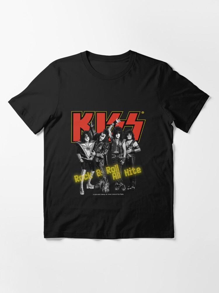 Kiss - Rock u0026 Roll All Nite - Full Yellow and Red | Essential T-Shirt