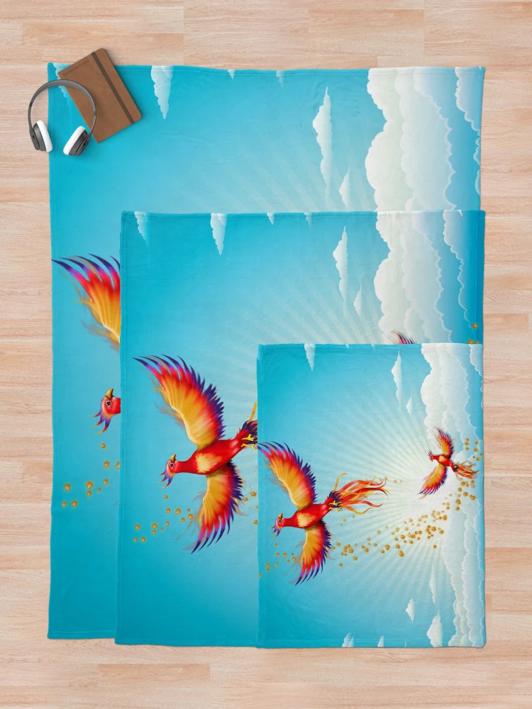 Thumbnail 5 of 6, Throw Blanket, Phoenix Rising designed and sold by SpiceTree.