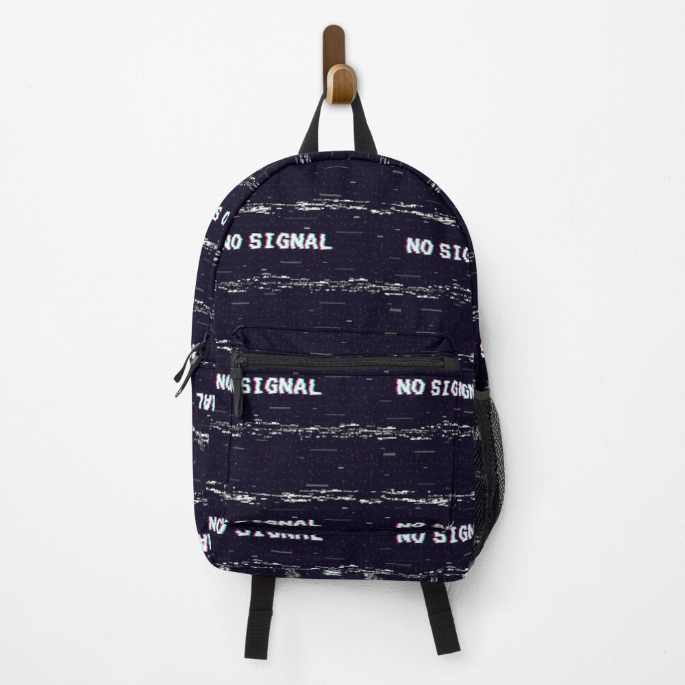 VHS No Signal Glitch Backpack