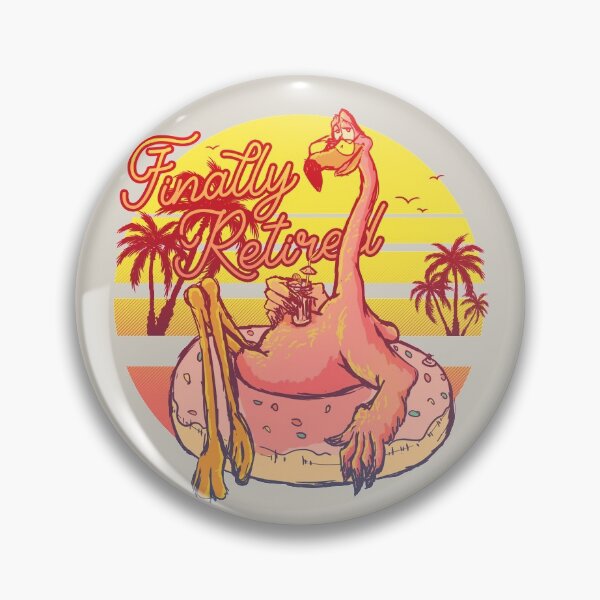 Item preview, Finally Retired - Flamingo Laying on an Inflatable Donut Ride On Swimming Pool Float Funny Humour Chill Chilling Chillin | Pool , Reusable Facemask | Original Art Pillowcase | Pet Disneyfication designed and sold by Any Color Designs.