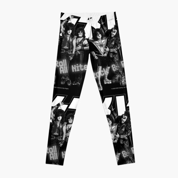 KISS ® Rock & Roll All Nite - Full Black and White Leggings