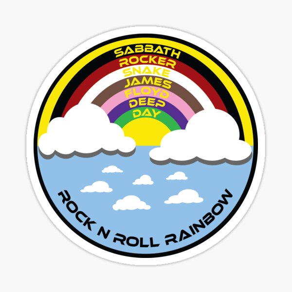 Rock and Roll Rainbow Sticker