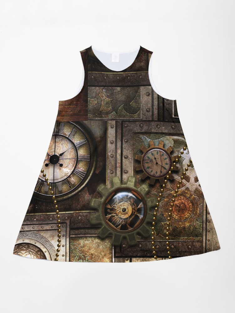 Steampunk, wonderful clockwork with gears" A-Line Dress for Sale by  nicky2342 | Redbubble