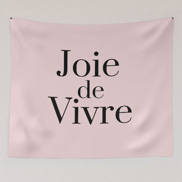 Item preview, Joie de Vivre - French Quote Pink Positivity Inspiring  designed and sold by Mars Babe.