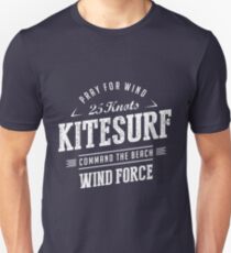 Kitesurf Command The Beach White Graphic Unisex T-Shirt