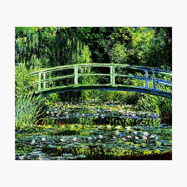 Claude Monet | The Japanese Footbridge - Les Nympheas Blancs Photographic Print