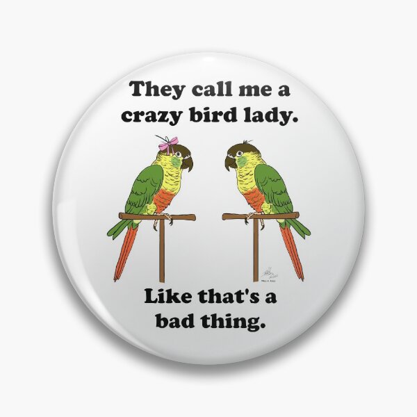 Item preview, Crazy Bird Lady with Green Cheeked Conures designed and sold by Laughing Parrot Studio.
