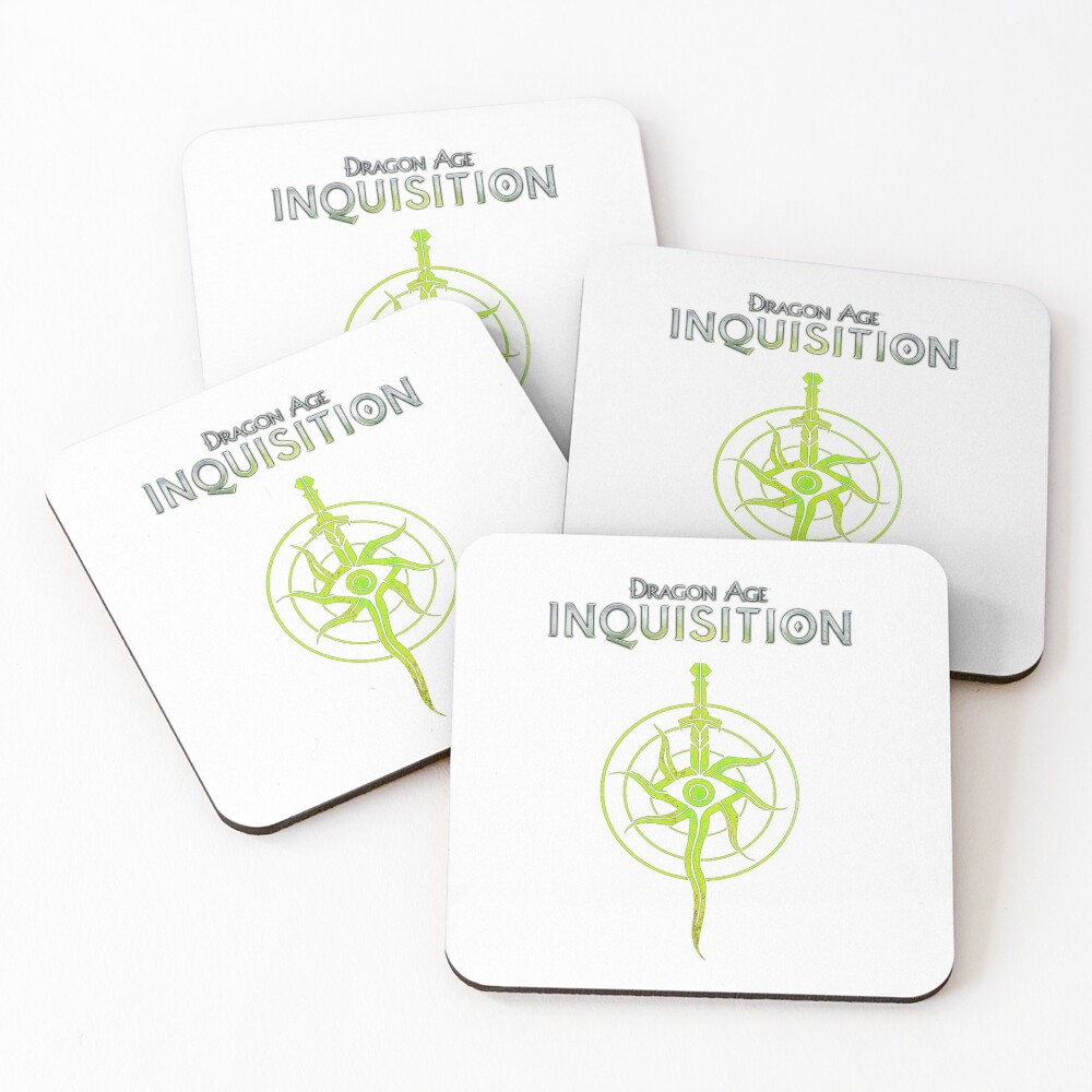 Dragon Age Inquisition Logo Coasters Set Of 4 By Lh Redbubble