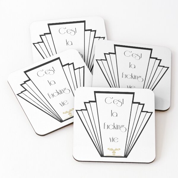 Item preview, C'est la fucking vie French funny quote art deco inspired designed and sold by Mars Babe.