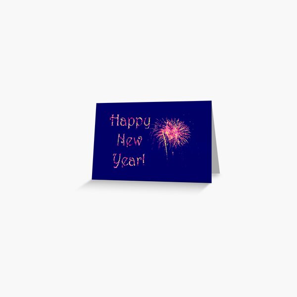 Item preview, Fireworks Happy New Year's card or invite designed and sold by Marianne Campolongo.