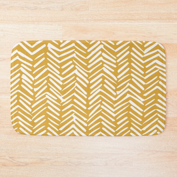 Item preview, Geometric Art, Herringbone, Mustard Yellow, Abstract Art designed and sold by meggydesigns.