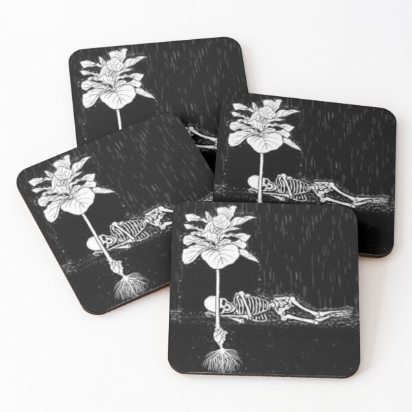 Item preview, skeleton sleeping under a flower designed and sold by ClecleDesign.