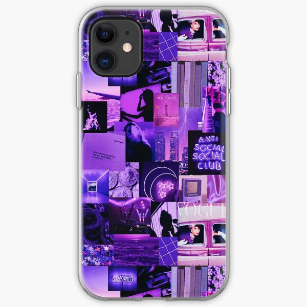 Purple Aesthetic Collage iPhone Soft Case