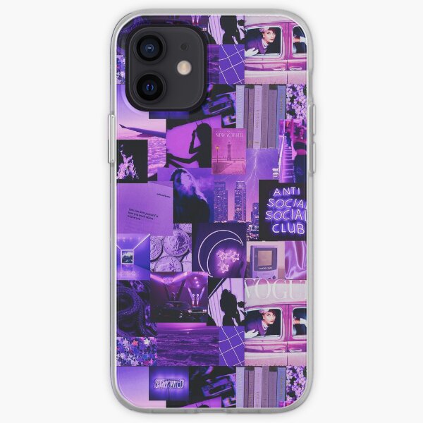 Purple Aesthetic Collage iPhone Soft Case