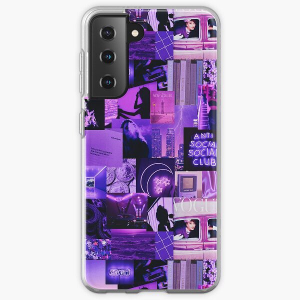 Purple Aesthetic Collage Samsung Galaxy Soft Case