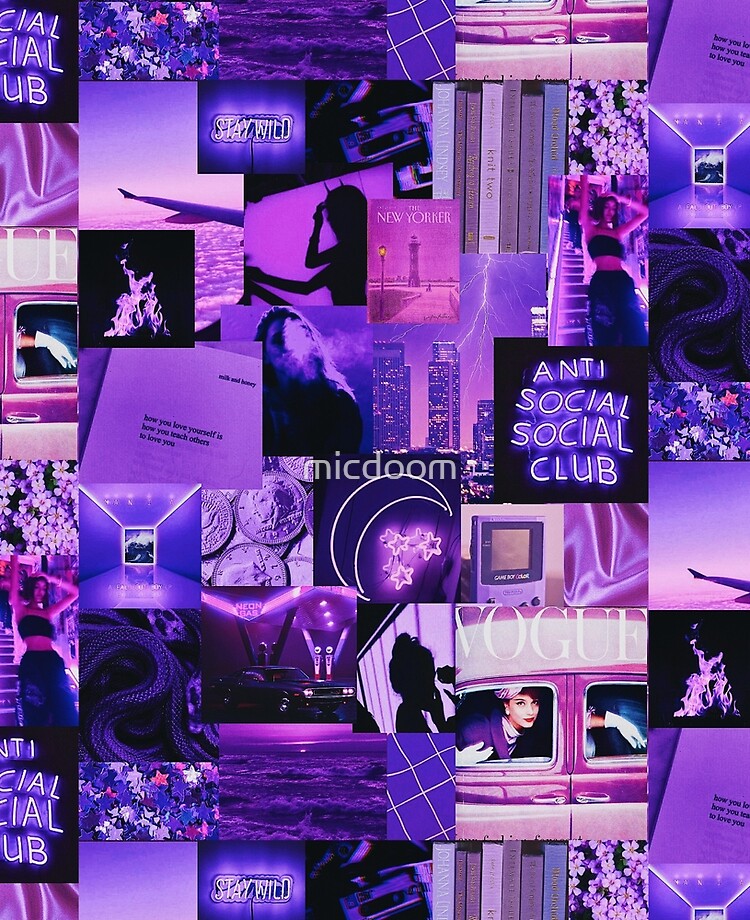 Purple Aesthetic Wallpaper Dark Purple Aesthetic Gift Decoration For Purple  Lovers iPad Case & Skin for Sale by Be Cool