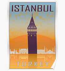 Istanbul vintage poster Poster